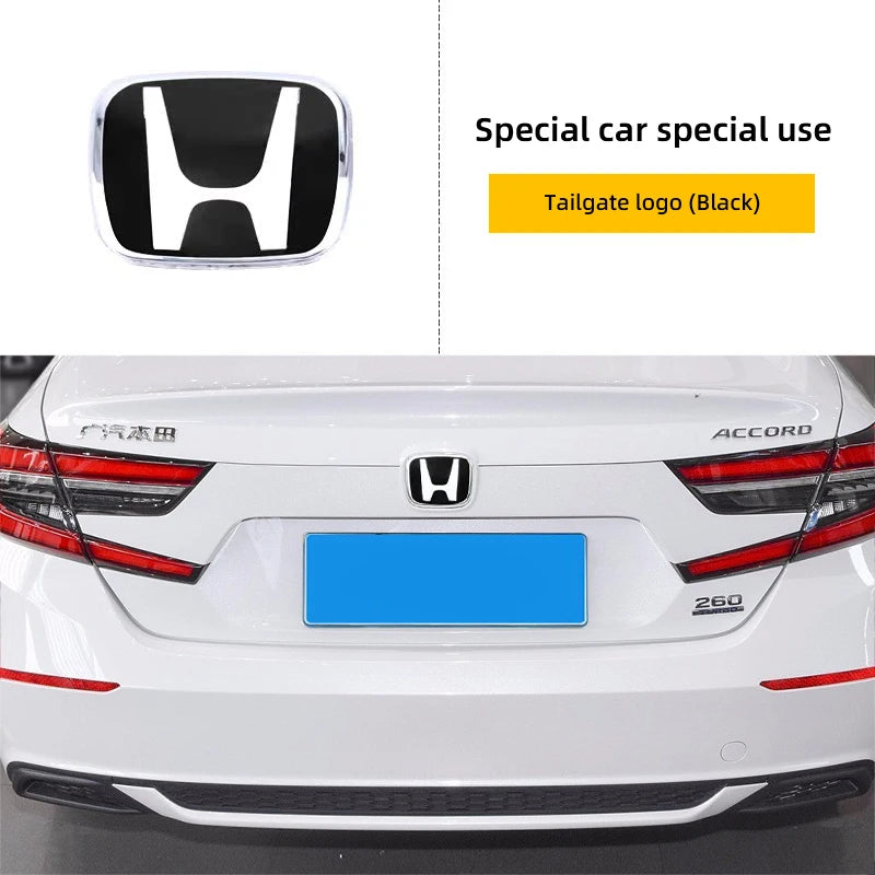 Car Steering Wheel Emblem H-Sticker Auto Front Grille Trunk Modification Accessory For Honda Civic 8th 9th 9.5th 10th Generation