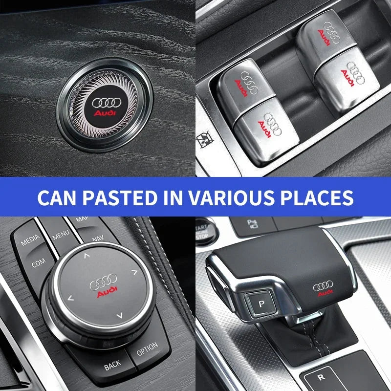 Car Interior Steering wheel 3D Sticker Decals Emblem Car accessories For Audi SLINE S2 S3 S4 S5 S6 S7 S8 S RS A3 A4 B8 8P 8V A6