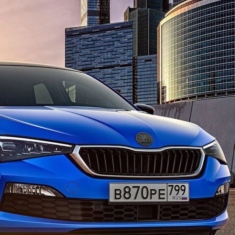 80mm 90mm ABS Emblem For Skoda Fabia 1 2 Octavia a7 RS Superb Rapid Yeti Karoq Vision Car Head Front Rear Boot Tailgate Sticker