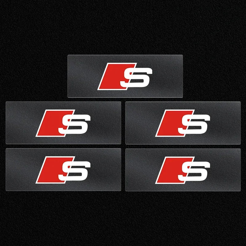 Car Interior Steering wheel 3D Sticker Decals Emblem Car accessories For Audi SLINE S2 S3 S4 S5 S6 S7 S8 S RS A3 A4 B8 8P 8V A6