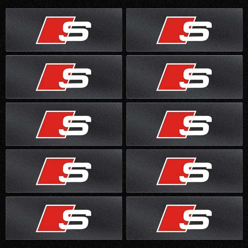Car Interior Steering wheel 3D Sticker Decals Emblem Car accessories For Audi SLINE S2 S3 S4 S5 S6 S7 S8 S RS A3 A4 B8 8P 8V A6