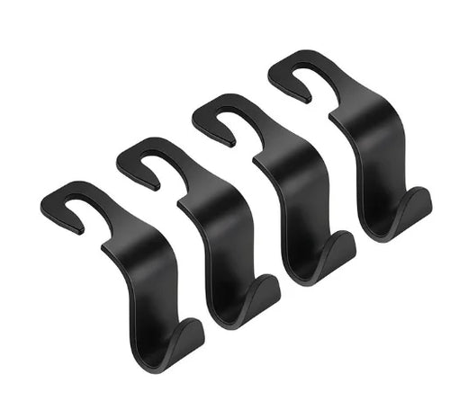 4Pack Hooks for Bags Car Clips Front Seat Headrest Organizer Holder Auto Fastener Hangers Car Storage Interior Accessories