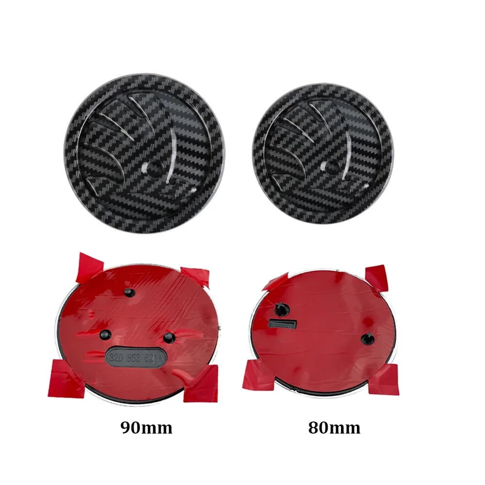 80mm 90mm ABS Emblem For Skoda Fabia 1 2 Octavia a7 RS Superb Rapid Yeti Karoq Vision Car Head Front Rear Boot Tailgate Sticker